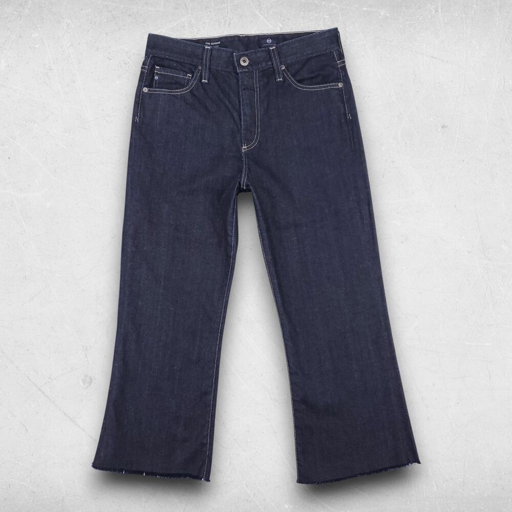 AG Quinne Jeans Womens 29x32 Blue Flare High Rise DIY Crop Denim Streetwear Boho
